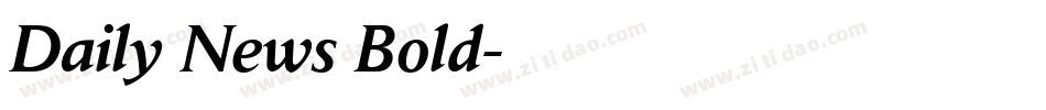 Daily News Bold字体转换